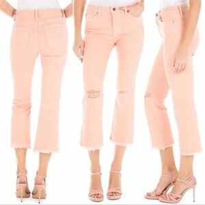 Fidelity Denim, Hayden,High-Rise,Crop, Jeans Fantastic Raw Hem, Peach, 29